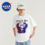 NASA MARVEL2024春夏新款哥特摇滚印花T恤街头潮牌宽松短袖 黑色 2XL