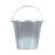 众九 圆形白皮铁桶 镀锌桶 清洁加厚手提水桶 垃圾铁桶 15L