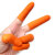 伏兴 FX562 乳胶手指套 加厚耐磨防滑橡胶劳保指套 点钞护指套 橘色麻点-29大号 100只装