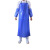初构想PVC防水围裙加厚加长耐油耐酸碱水产罩衣 蓝色