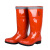 久匀 带反光环卫靴清洁工专用劳保防水工作鞋高筒雨鞋 橙色 41