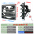 工业方排抽风机厨房排风扇 工业换气扇窗式排气扇厨房抽油烟 14寸大风量百叶款/安装尺寸