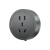 德力西可移动轨道插座五孔配接器客厅USB电源插头带LED气氛灯 磨砂款黑色五孔