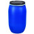 法兰桶加厚200L铁箍带盖子发酵密封桶级圆桶30升泔水化工塑料桶 60升铁箍桶（提手）