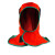 ZUIDID阻燃焊帽烧电焊工防火星隔热头套防烫透气焊接防护披肩风帽 朱红色