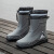 安巧象 雨鞋胶鞋防滑防水耐磨户外雨靴 灰色束口 （39-44）备注 
