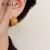 KAiLA缠丝C形耳环女925银针小众设计法式高级感气质独特新年耳饰 金色