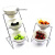密小米蘸料容器自助餐厅器皿小料台架子咸菜展示架火锅调料容器 三层套装