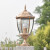 欧式户外防雨水室外灯花园灯别墅灯围墙灯柱头灯墙头灯 红古铜色200MM透明