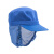惠利得工作帽女防尘食品厂工帽卫生工厂帽子生产车间白色专用加工 男款蓝色头顶网-10只装