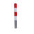 防撞柱圆柱钢管警示柱红白道路交通道口桩停车桩隔离柱防撞杆铁立柱 红白预埋1200-114*1.5