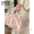 旅行大师手拎串珠水桶包女2024夏季新款新中式刺绣单肩包小众高级感斜挎包 粉色