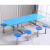 食堂餐桌椅不锈钢餐桌4人8人位学校食堂餐桌员工连体快餐桌椅组合 6人位 加固 双柱玻璃钢