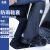 兆燊 防水鞋套 户外高筒加厚防水防雨鞋套徒步耐磨防滑脚套  黑色 M码（38-39） 