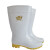 白色雨鞋耐油防滑耐酸碱低中高筒雨靴加厚牛筋底级专用雨鞋 平底中筒 36