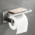卫生间卷纸架不锈钢纸巾架洗手间手机置物架厕所手纸盒免打孔 B款镜面双纸巾架