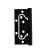武邦 42.5不锈钢子母合页(黑色)平开合页4寸房门铰链加厚轴承字母活页免开槽 3片装 (黑色)