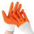出极 劳保手套 透气尼龙PVC涂胶手套 单位:双 12双-橘红色平挂胶 