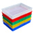 塑料盘周转箱塑胶箱收纳筐长方形盆子黄粉蛋白养殖海鲜浅盘塑料框 红色1号方盘370*245*63mm