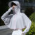 UOSU薄荷曼波衣女夏季长款全身开衫超长服罩衫 浅灰色+(披肩斗篷式）短款 L 80-130斤