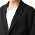 阿玛尼（ARMANI）2024新款男士合身长袖平驳领休闲西装外套 8N1G81 1JEZZ 0999 黑色 M