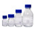 【一个】蓝盖瓶试剂瓶 50 100 250 500 1000ml透明玻璃丝口瓶 棕 高硼硅透明250ml