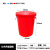 京胜丰博 加厚大号塑料圆形水桶红色带盖440*370*520mm工业桶储水桶收纳桶厨房垃圾桶大容量多用桶60升