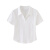 棉致森马集团旗下纯欲风白色翻领短袖T恤女夏季polo衫女修身设计感 白色 S