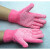 儿童劳动手套防割幼儿园耐磨防护女童儿童劳保棉手套宝宝白色小S 10双粉色点胶7-12岁