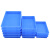 长方形塑料方盘周转箱加厚五金配件收纳浅盘托盘黄粉虫养殖胶盒子 蓝3号方盘外径56.5*37.5*8厘米