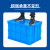 带盖周转箱塑料零件盒长方形物流箱运输塑料筐五金工具收纳盒过滤龟缸养龟 5号蓝色带盖【特级加厚】