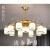 凯萨罗灯铜新中式风扇灯客厅大厅吊灯餐厅吊扇灯家用一体轻奢自建房灯具 (光谱护眼)CS8029-套餐A7