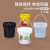 食品级塑料桶圆桶带盖密封桶酱料桶商用小水桶2/3L/4/5/10L升公斤 2L白色塑料水桶 2个