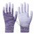 手套劳保耐磨工作尼龙工业薄款带胶干活女男防滑胶皮涂指薄 12双条纹涂掌（紫色） S（小号）