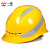 一盾免费印字 一盾安全帽工地男国标加厚建筑工程电力头盔定制logo印字 黄色 四面透气反光条