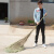 鹿凌青加大竹马路环卫工厂笤帚精致纯清洁小扫路面 6号塑料丝大扫把高21米左右