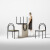 珍航餐椅创意极简风设计师餐厅个性椅子商用办公金属黑色艺术梳妆椅 定制请联系客服