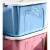 加厚特大号收纳箱塑料衣服整理神器玩具盒子储物筐搬家周转箱MYFS 二个装超大号170#L粉色 带滑轮加厚款