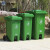 240L户外垃圾桶大号环卫脚踏式商用加厚大码塑料大型分类桶大容量 120中间脚踏-加强型(军绿) 投