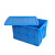周转箱大号塑料物流箱加厚水产养殖箱长方形储物收纳筐工具箱胶框 加厚300箱（外：320210105）蓝色