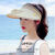 畅桑风扇帽成人USB充电带子女夏季大帽檐遮阳帽子空顶太阳帽 充电款-花瓣粉色