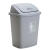定制适用大号厨房塑料垃圾桶带摇盖户外垃圾箱创意办公商场酒店翻盖桶 60升摇盖垃圾桶灰色