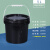 pp广口桶5升L塑料桶酒酿桶透明打包桶热汤密封外卖桶家用储物桶水桶 5L-黑色