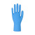 一次性手套蓝色丁腈乳胶橡胶耐磨防滑丁晴检查防护专用 无粉 蓝色 L