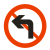 禁止左转 右转 掉头 交通标志牌60圆80圆道路交通安全警示牌定制 禁止左转 80圆 含抱箍螺丝