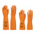 橡胶手套工业耐酸碱加厚加大加长工业实验室劳保耐磨耐用防护防油 SR242 42cm长款五双装 L