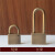 中式挂锁仿古铜长锁防水防盗防锈复古大门锁家用小锁具锁头 50mm长梁黄铜色