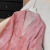巨宠七分袖双面穿盘扣提花短外套女夏季薄款开衫单层香云纱外搭短外衣 粉红色 XL