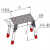 华峰加厚折叠平台梯 工业马凳洗车凳 折叠工作台移动铝合金登高梯 0.8*0.3*0.5M XCT02