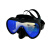 浮潜面镜专业潜水眼镜深潜防雾浮潜三宝面罩潜水面镜水肺装备 黑色UV镀蓝膜单面镜